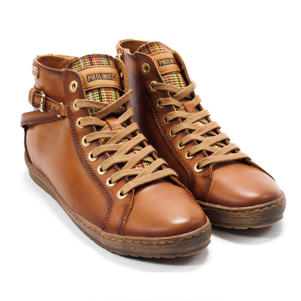 PIKOLINOS Tan Leather Buckle Detail Shoes US 10.5 Boho Coastal Casual Comfort